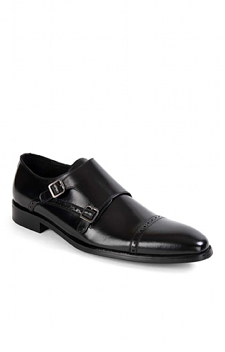John White Alderney Leather Two Buckle Shoe