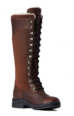 Ladies Ariat Wythburn Tall Waterproof Boots, Dark Brown