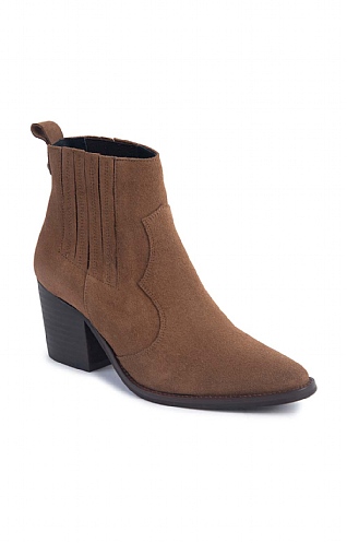 Toni Pons Ladies Suede Cowboy Ankle Boot - BROWN