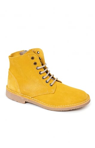 House of Bruar Ladies Lace Up Ankle Boots, Mustard