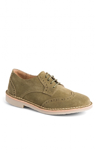 House of Bruar Ladies Suede Brogue, Khaki