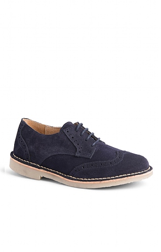 House of Bruar Ladies Suede Brogue - Navy Blue, Navy