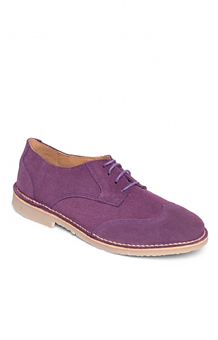 House of Bruar Ladies Suede Brogue, Purple