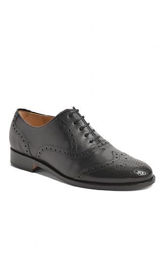 House of Bruar Ladies Country Leather Brogue - Black, Black