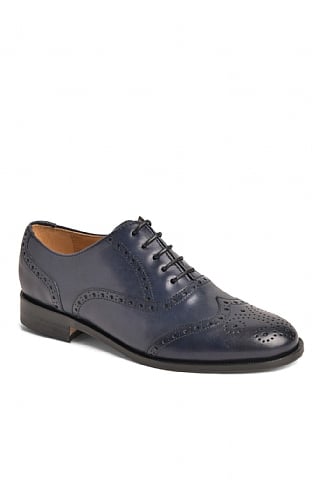House of Bruar Ladies Country Leather Brogue - Navy Blue, Navy