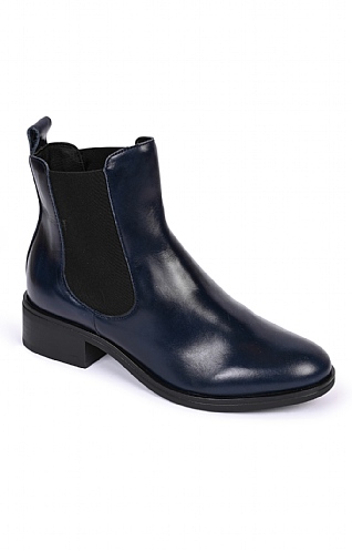 Toni Pons Ladies Leather Chelsea Boot - Navy Blue, Navy