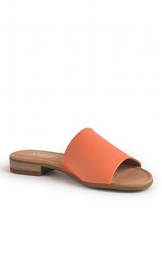 Ladies Gabor Leather Mules, Orange