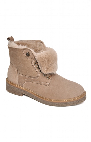 House Of Bruar Ladies Sheepskin Walking Boot, Taupe