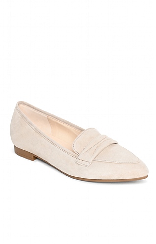 Ladies Gabor Suede Penny Loafer, Desert