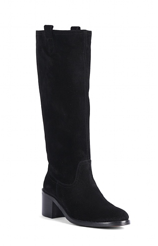 House Of Bruar Ladies Tall Block Heel Boots - Black, Black