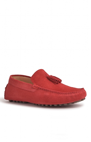 Red suede outlet driving shoes