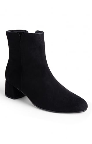 Gabor Ladies Heeled Ankle Boots, Black Suede