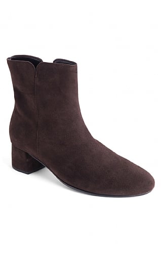 Gabor Ladies Heeled Ankle Boots, Chocolate Suede