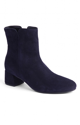 Gabor Ladies Heeled Ankle Boots, Navy Suede