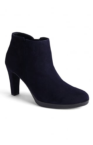 Gabor Ladies High Heel Ankle Boots - Navy Blue, Navy