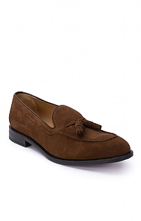 House of Bruar Suede Tassel Loafer, Cognac