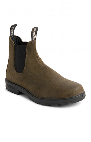 Ladies Blundstone Original Suede Boot, Dark Olive