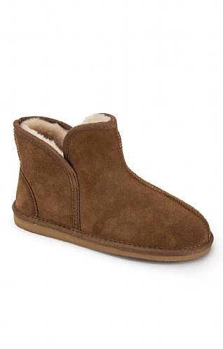 House of Bruar Ladies Sheepskin Bootie, Chestnut Tan