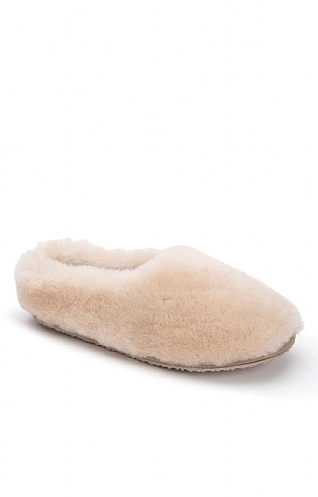 House of Bruar Ladies Sheepskin Slippers - Ivory, Ivory