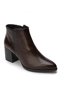 Leather Heeled Ankle Boot