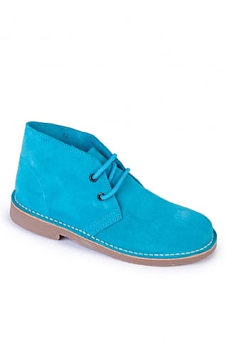 House of Bruar Ladies Suede Desert Boots, Turquoise