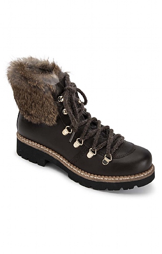 House Of Bruar Fur Trim Lace Boot