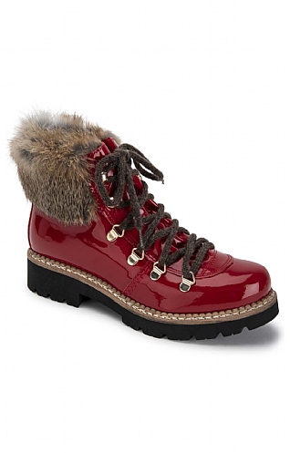 Fur Top Patent Boot Fur Top Patent Boot