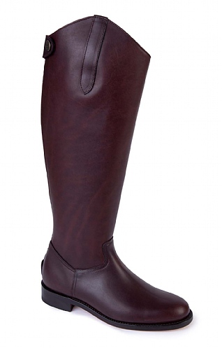 El Estribos Ladies Tall Leather Riding Boot - BROWN