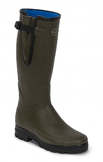 Le Chameau Mens Gusset Neoprene Lined Welly - Olive, Olive
