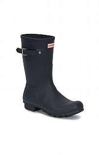 Ladies Hunter Original Short Matte Wellies - Navy Blue, Navy