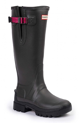Hunter Ladies Balmoral Side Adjustment Boot, Dark Slate/Peppercorn