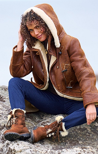 Sheepskin Lace Up Boot