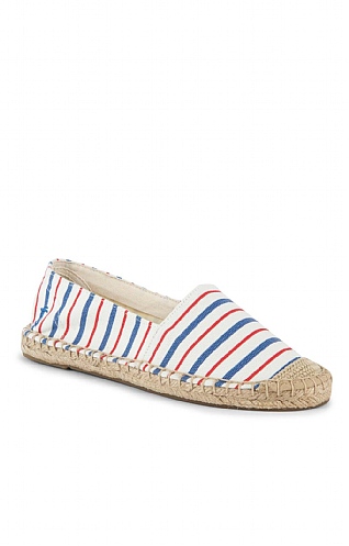 Ladies Joules Shelbury Espadrilles, Cream Multi Stripe