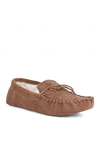 House Of Bruar Ladies Sheepskin Moccasin, Tan