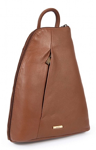 Front Zip Leather Rucksack Front Zip Leather Rucksack