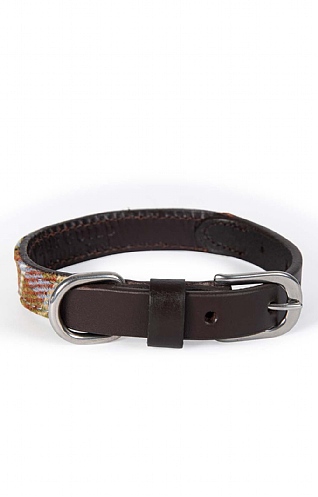 Tweed and Leather Dog Collar