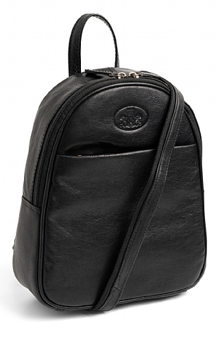 Roots black leather backpack outlet
