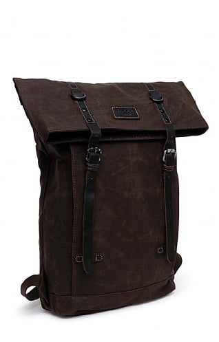 Ladies Troop Flapover Backpack, Dark Brown