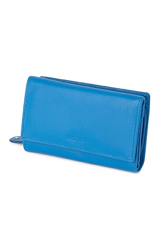 Saddler of Scotland 14cm Trifold Purse, Electric Blue