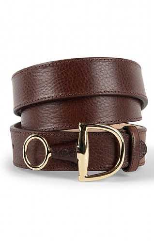 Mackenzie & George Ladies Windsor Belt, Conker/Brass