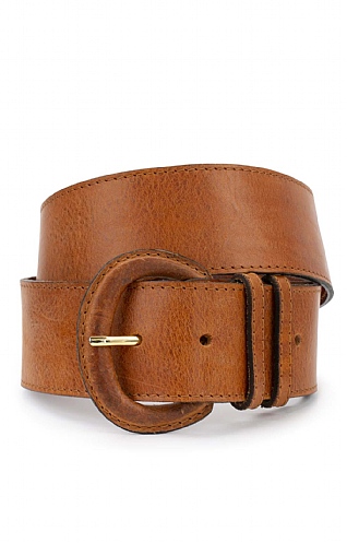 Ladies Leather Covered Buckle Belt