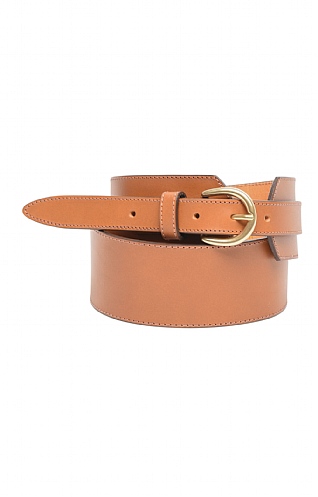 Mackenzie & George Ladies Wide Rounded Belt, Tan