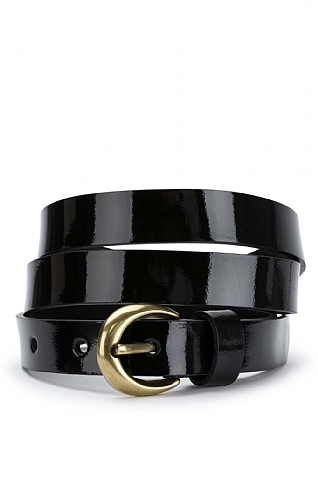 Ladies 2cm Patent Leather Belt