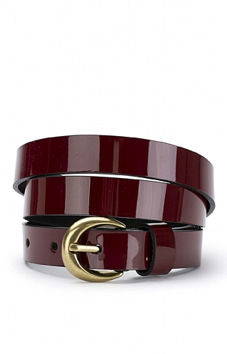 Ladies 2cm Patent Leather Belt