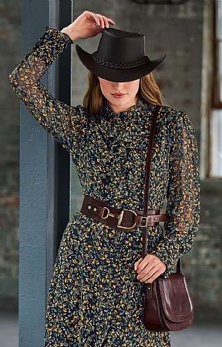 Ladies Burghley Leather Stirrup Belt