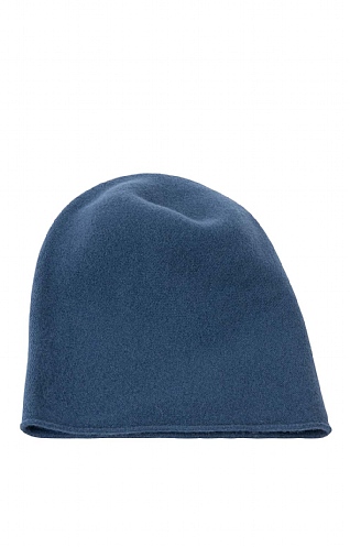 House Of Bruar Slouchy Merino Beanie - Denim Blue, Denim