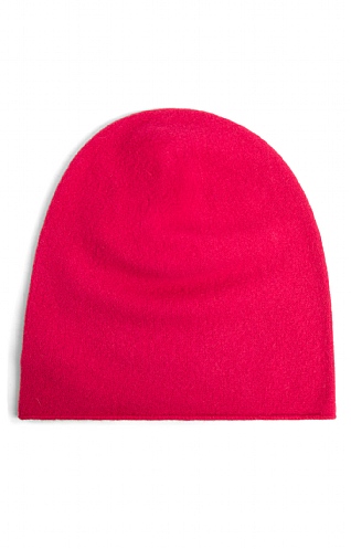 House Of Bruar Slouchy Merino Beanie, Fuchsia