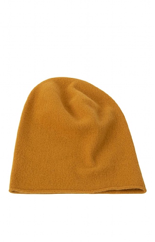 House Of Bruar Slouchy Merino Beanie - Gold, Gold