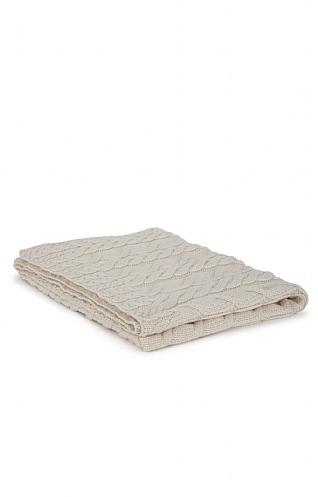 Luxury Merino Aran Knit Cable Throw