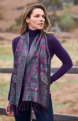 Ladies Pashmina Silk Scarf House of Bruar